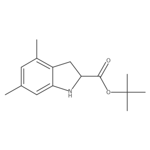 tert-butyl 4,6-dimethyl-2,3-dihydro-1H-indole-2-carboxylate Structure