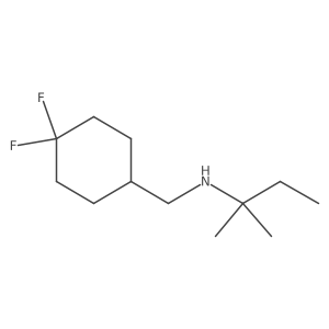 [(4,4-Difluorocyclohexyl)methyl](2-methylbutan-2-yl)amine结构式