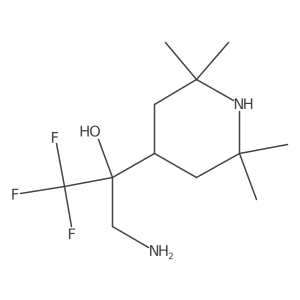 3-Amino-1,1,1-trifluoro-2-(2,2,6,6-tetramethylpiperidin-4-yl)propan-2-ol结构式