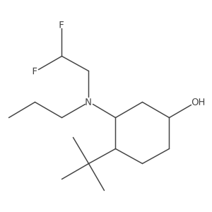 4-Tert-butyl-3-[(2,2-difluoroethyl)(propyl)amino]cyclohexan-1-ol结构式