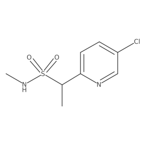 1-(5-chloropyridin-2-yl)-N-methylethane-1-sulfonamide结构式