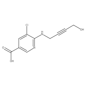 5-Chloro-6-[(4-hydroxybut-2-yn-1-yl)amino]pyridine-3-carboxylic acid结构式