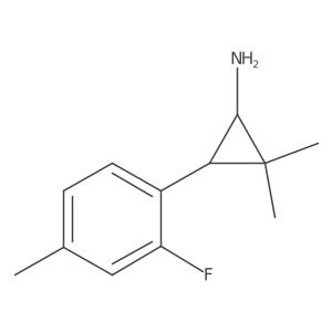 3-(2-Fluoro-4-methylphenyl)-2,2-dimethylcyclopropan-1-amine结构式