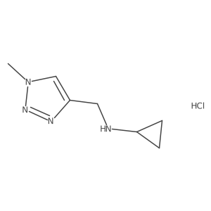 N-((1-Methyl-1H-1,2,3-triazol-4-yl)methyl)cyclopropanamine hydrochloride结构式
