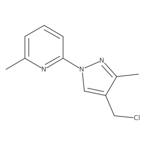 2-[4-(chloromethyl)-3-methyl-1H-pyrazol-1-yl]-6-methylpyridine结构式