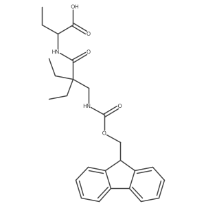 (2R)-2-{2-ethyl-2-[({[(9H-fluoren-9-yl)methoxy]carbonyl}amino)methyl]butanamido}butanoic acid Structure
