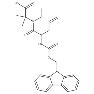 2-[N-ethyl-2-({[(9H-fluoren-9-yl)methoxy]carbonyl}amino)pent-4-enamido]-2-methylpropanoic acid结构式