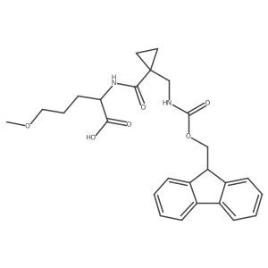 2-({1-[({[(9H-fluoren-9-yl)methoxy]carbonyl}amino)methyl]cyclopropyl}formamido)-5-methoxypentanoic acid Structure