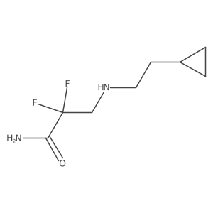 3-[(2-Cyclopropylethyl)amino]-2,2-difluoropropanamide Structure