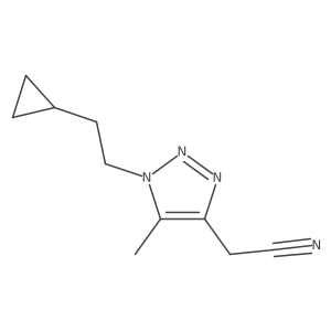 2-[1-(2-cyclopropylethyl)-5-methyl-1H-1,2,3-triazol-4-yl]acetonitrile Structure