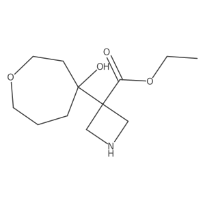 Ethyl 3-(4-hydroxyoxepan-4-yl)azetidine-3-carboxylate结构式