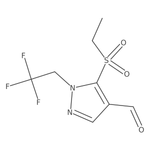 5-(ethanesulfonyl)-1-(2,2,2-trifluoroethyl)-1H-pyrazole-4-carbaldehyde结构式