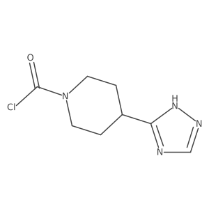 4-(4H-1,2,4-triazol-3-yl)piperidine-1-carbonyl chloride Structure