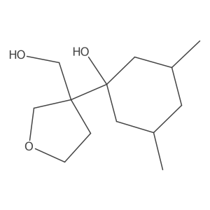 1-[3-(Hydroxymethyl)oxolan-3-yl]-3,5-dimethylcyclohexan-1-ol结构式
