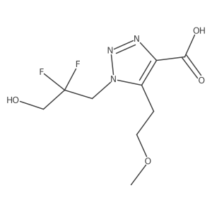 1-(2,2-difluoro-3-hydroxypropyl)-5-(2-methoxyethyl)-1H-1,2,3-triazole-4-carboxylic acid结构式
