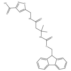 5-{[3-({[(9H-fluoren-9-yl)methoxy]carbonyl}amino)-3-methylbutanamido]methyl}-1,2-oxazole-3-carboxylic acid结构式