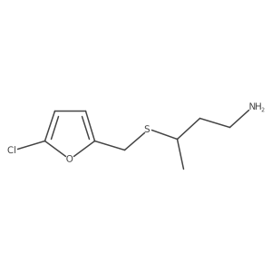 3-{[(5-Chlorofuran-2-yl)methyl]sulfanyl}butan-1-amine结构式