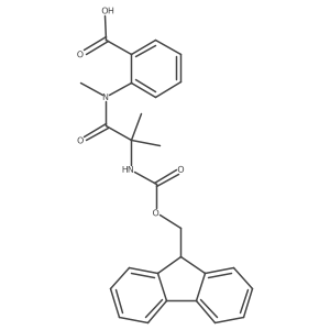 2-[2-({[(9H-fluoren-9-yl)methoxy]carbonyl}amino)-N,2-dimethylpropanamido]benzoic acid结构式