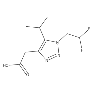 2-[1-(2,2-difluoroethyl)-5-(propan-2-yl)-1H-1,2,3-triazol-4-yl]acetic acid结构式