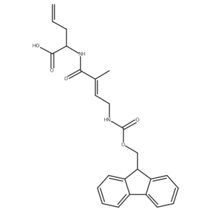 2-[4-({[(9H-fluoren-9-yl)methoxy]carbonyl}amino)-2-methylbut-2-enamido]pent-4-enoic acid Structure