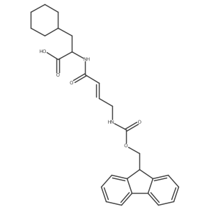 3-cyclohexyl-2-[4-({[(9H-fluoren-9-yl)methoxy]carbonyl}amino)but-2-enamido]propanoic acid结构式