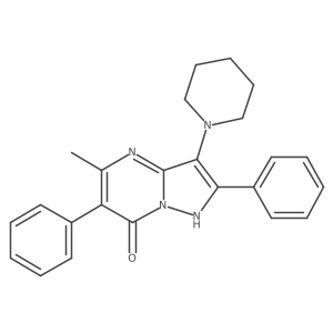 5-Methyl-2,6-diphenyl-3-(1-piperidinyl)pyrazolo[1,5-a]pyrimidin-7(4H)-one Structure
