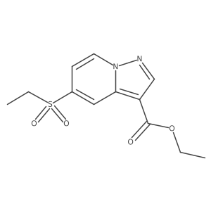 Ethyl 5-(ethylsulfonyl)pyrazolo[1,5-a]pyridine-3-carboxylate结构式