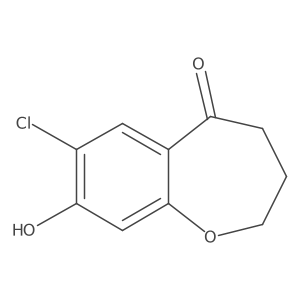 7-Chloro-8-hydroxy-3,4-dihydrobenzo[b]oxepin-5(2H)-one结构式