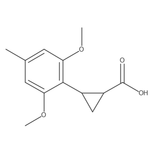 rac-(1R,2R)-2-(2,6-dimethoxy-4-methylphenyl)cyclopropane-1-carboxylic acid Structure