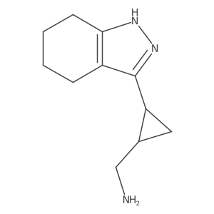 rac-[(1R,2R)-2-(4,5,6,7-tetrahydro-1H-indazol-3-yl)cyclopropyl]methanamine Structure