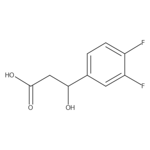 (3S)-3-(3,4-difluorophenyl)-3-hydroxypropanoic acid结构式