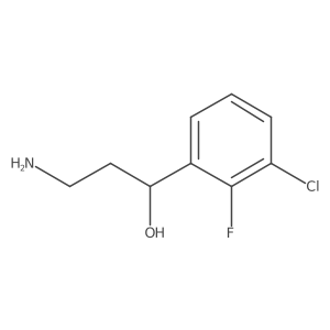 (1R)-3-amino-1-(3-chloro-2-fluorophenyl)propan-1-ol结构式