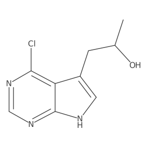 (2R)-1-{4-chloro-7H-pyrrolo[2,3-d]pyrimidin-5-yl}propan-2-ol结构式