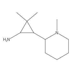 rac-(1R,3S)-2,2-dimethyl-3-(1-methylpiperidin-2-yl)cyclopropan-1-amine Structure