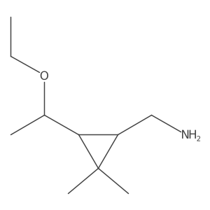 rac-[(1R,3R)-3-(1-ethoxyethyl)-2,2-dimethylcyclopropyl]methanamine Structure