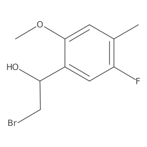2-Bromo-1-(5-fluoro-2-methoxy-4-methylphenyl)ethan-1-ol Structure