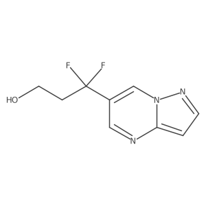 3,3-Difluoro-3-{pyrazolo[1,5-a]pyrimidin-6-yl}propan-1-ol结构式