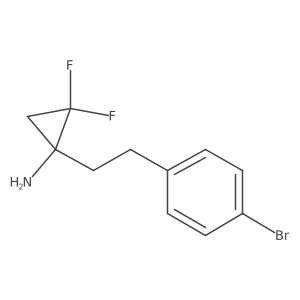 1-[2-(4-Bromophenyl)ethyl]-2,2-difluorocyclopropan-1-amine结构式