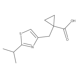 1-{[2-(Propan-2-yl)-1,3-thiazol-4-yl]methyl}cyclopropane-1-carboxylic acid结构式