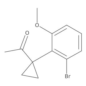 1-[1-(2-Bromo-6-methoxyphenyl)cyclopropyl]ethan-1-one结构式