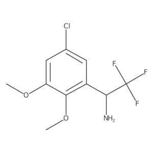 1-(5-Chloro-2,3-dimethoxyphenyl)-2,2,2-trifluoroethan-1-amine结构式