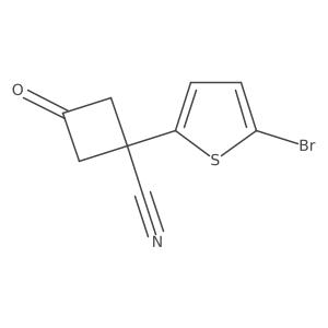 1-(5-Bromothiophen-2-yl)-3-oxocyclobutane-1-carbonitrile结构式