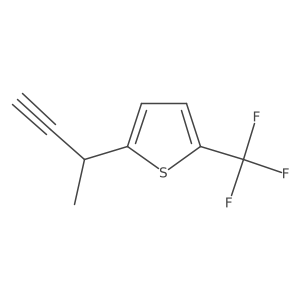 2-(But-3-yn-2-yl)-5-(trifluoromethyl)thiophene结构式