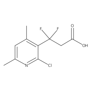 3-(2-Chloro-4,6-dimethylpyridin-3-yl)-3,3-difluoropropanoic acid结构式