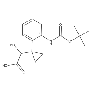 2-[1-(2-{[(Tert-butoxy)carbonyl]amino}phenyl)cyclopropyl]-2-hydroxyacetic acid结构式