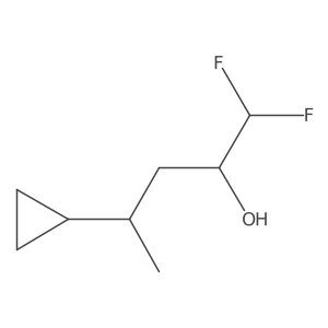 4-Cyclopropyl-1,1-difluoropentan-2-ol结构式