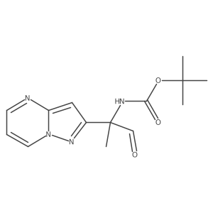 tert-butyl N-(1-oxo-2-{pyrazolo[1,5-a]pyrimidin-2-yl}propan-2-yl)carbamate结构式