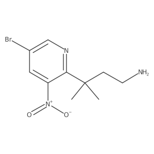 3-(5-Bromo-3-nitropyridin-2-yl)-3-methylbutan-1-amine结构式