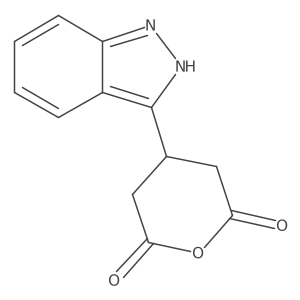4-(1H-indazol-3-yl)oxane-2,6-dione结构式