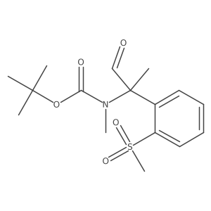 tert-butyl N-[2-(2-methanesulfonylphenyl)-1-oxopropan-2-yl]-N-methylcarbamate结构式